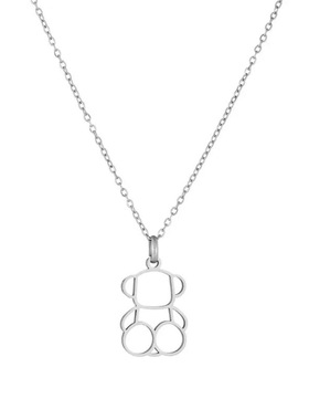 2025年新款小熊家卡通小熊项链吊坠配饰不掉色网红百搭嘻哈短款潮