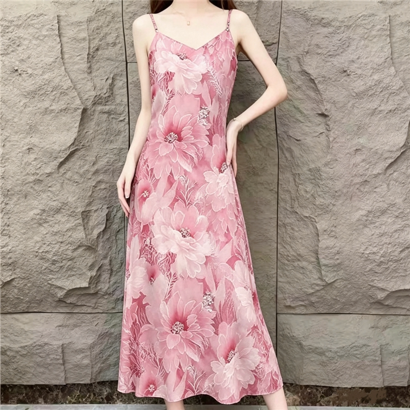 背心吊带连衣裙女新款夏季中长裙