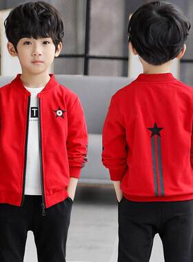 外套褂子春秋季小男孩休闲服童装