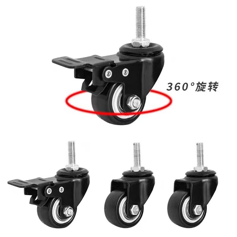 不锈钢货架置物架工作台操作台用多功能万向工业静音轮子正品包邮
