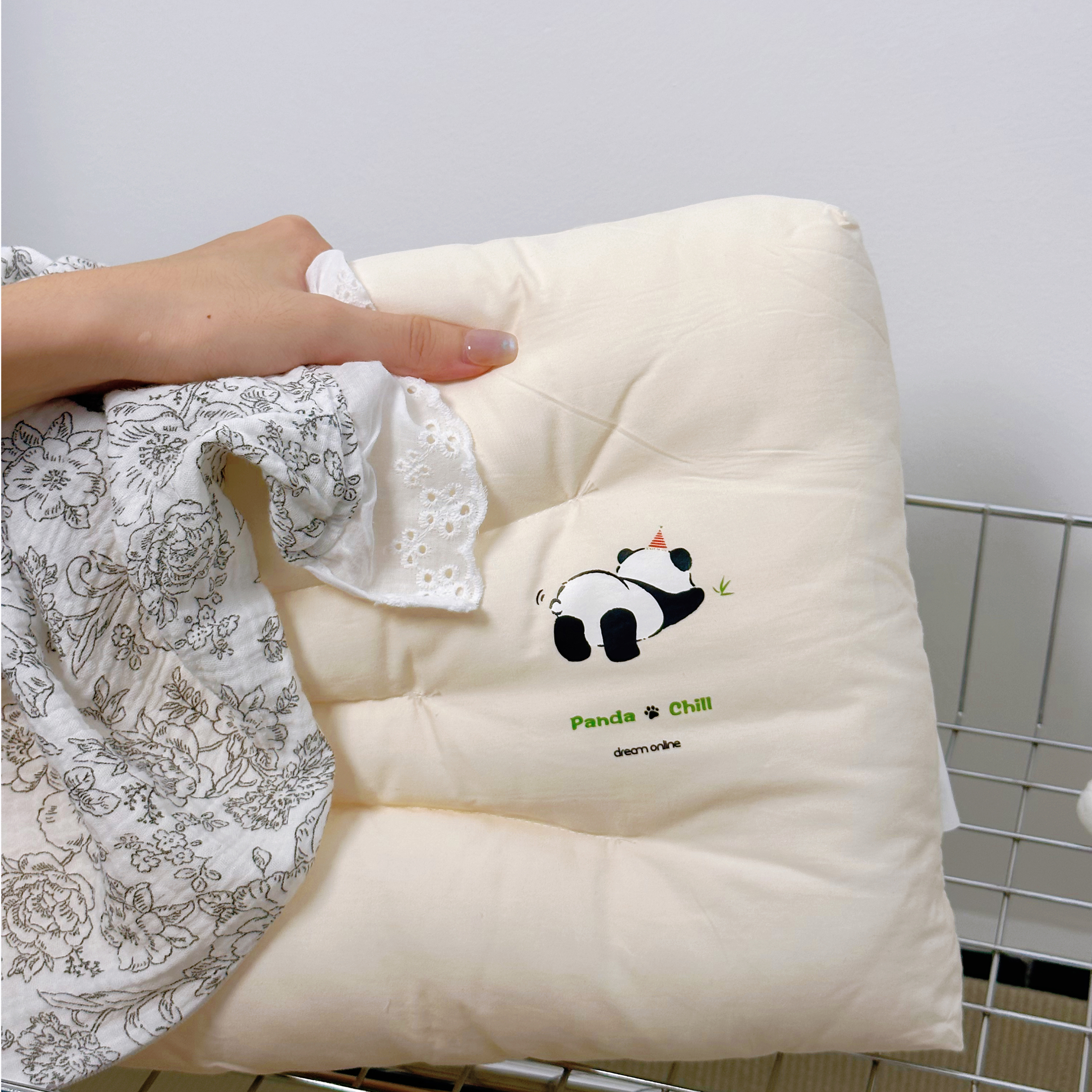 全棉纱布儿童枕幼儿园枕头纯棉透气吸汗宝宝柔软枕套A类四季可用