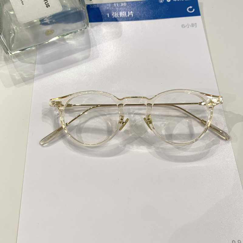 2021新款gm眼镜框jojo同款近视眼镜架圆框小脸防蓝光tr材质平光镜