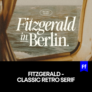 Fitzgerald 复古手写衬线英文字体logo标识排版版式字体安装下载