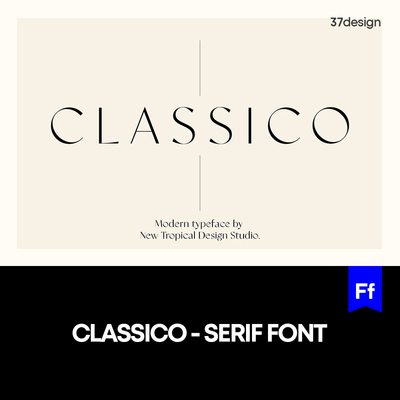 Classico时尚精致女性英文字体logo品牌标识杂志排版版式字体安装