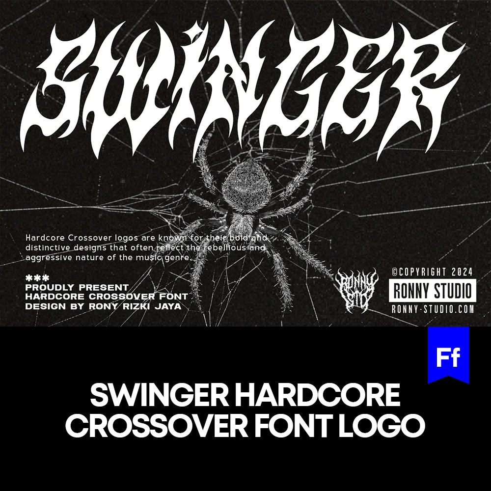 Swinger 复古做旧哥特式英文字体logo标识排版版式字体安装mac