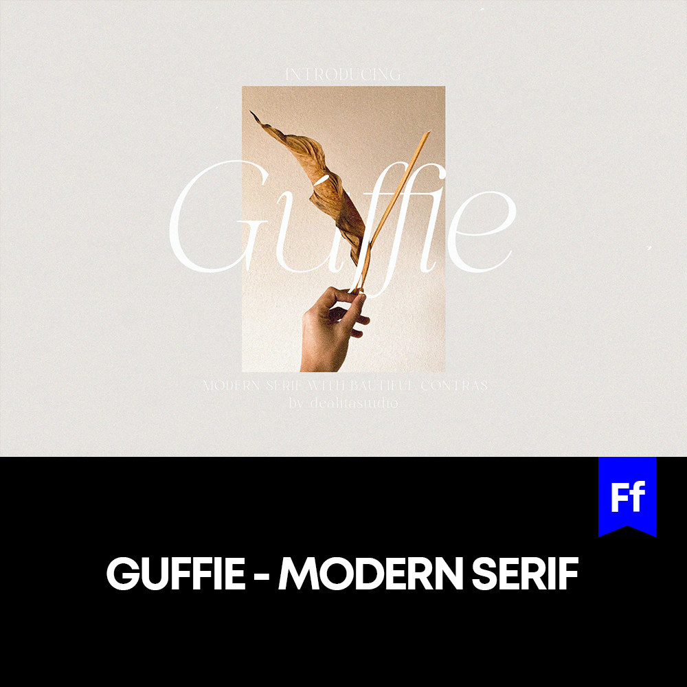 guffie 优雅衬线英文字体logo标识品牌包装排版版式字体安装mac