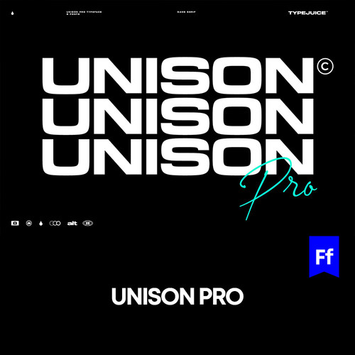Unison Pro 8款无衬线英文字体品牌logo标识标题排版版式字体家族