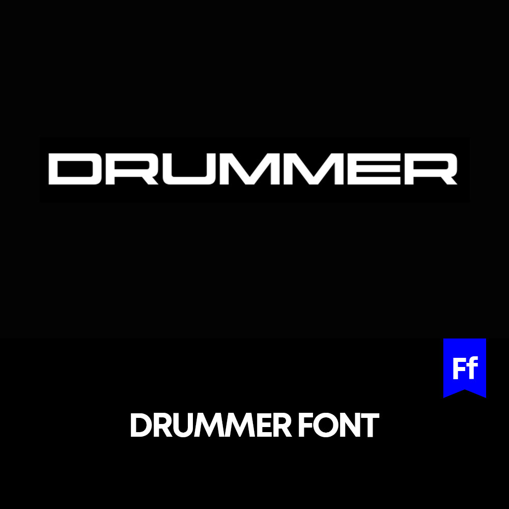 Drummer 未来科技机械现代英文字体logo标识排版版式字体安装Mac