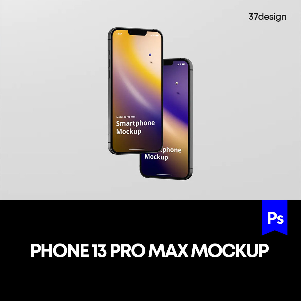 苹果iPhone13 Pro手机app界面ui设计作品贴图ps样机素材展示模板