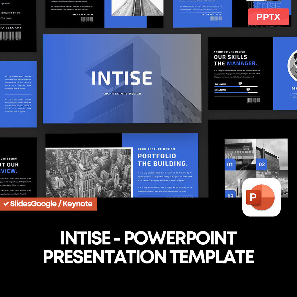 Intise 多用途简洁企业机构主题演示文稿ppt幻灯片排版版式模板
