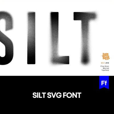 Silt 一款神秘模糊沙质颗粒感光感效果美学字体logo标识字体安装