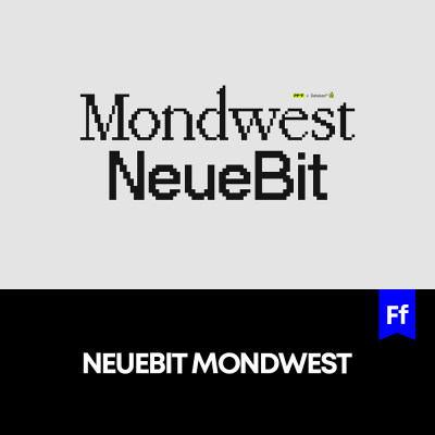 NeueBitMondwest 像素颗粒英文字体logo标识排版版式字体安装下载