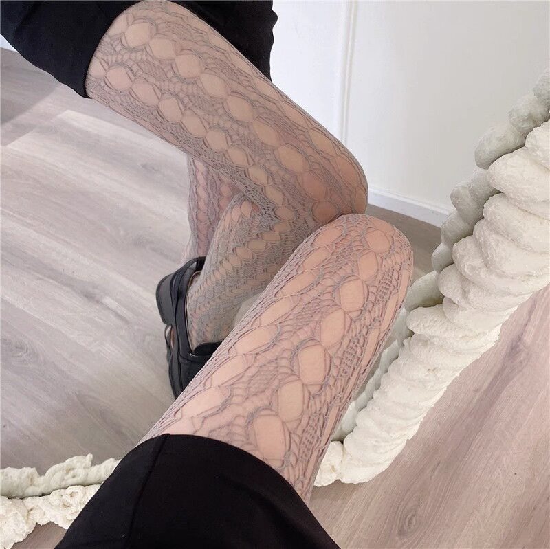 浅爱性感蕾丝镂空连裤黑丝薄