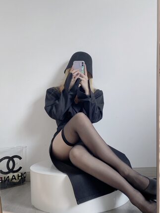 纯色透明高筒袜超薄黑丝袜女长筒大腿过膝jk袜白色袜子性感辣妹袜