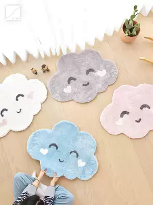 Li wu cloud environmental protection children's carpet cute smiling face children's room crawling carpet soft high quality