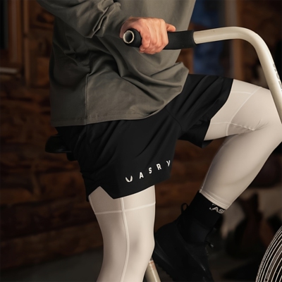 ASRV男健身防走光速干九分短裤