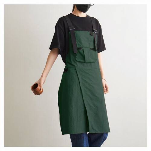 爆款洋气外穿薄款围裙泼水餐饮家用理发师工作服logo定制印字男女