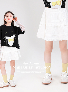 0769Q21女童白色半身裙蓬蓬裙2026新款儿童裙子蛋糕超好看短裙子