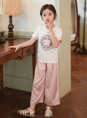 53346女童套装2025夏季新款中大童儿童两件套