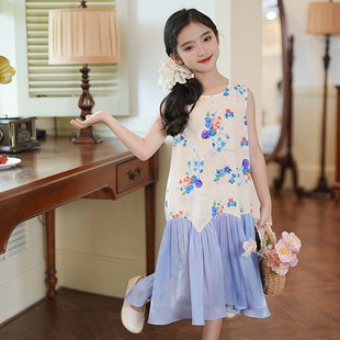 80677女童连衣裙夏季款女孩绝美公主裙儿童多巴胺小洋裙宝宝裙子