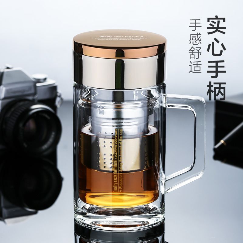 英国ORTOR双层玻璃杯泡茶杯礼物