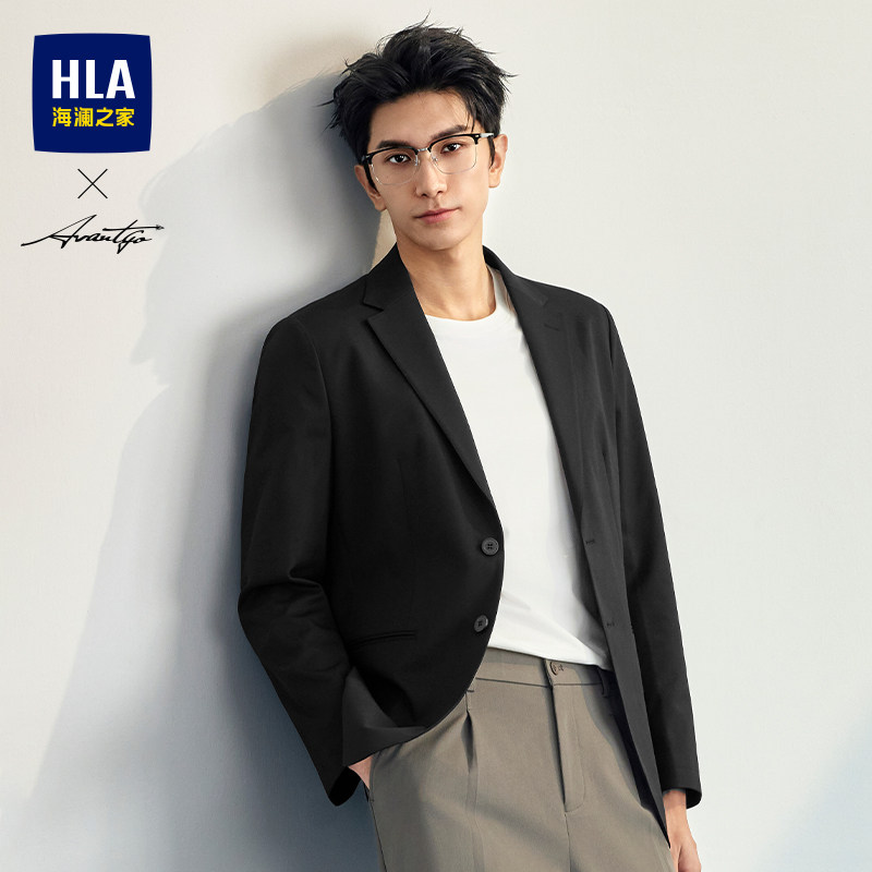 HLA/海澜之家轻商务时尚西服外套26秋季新款平驳领通勤单件西装男
