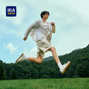 松紧腰简约大贴袋五分裤 春夏时尚 男 海澜之家宽松休闲中裤 HLA