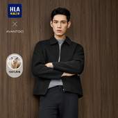 系列全羊毛大衣25秋冬新款 HLA 海澜之家轻商务经典 保暖绅士外套男