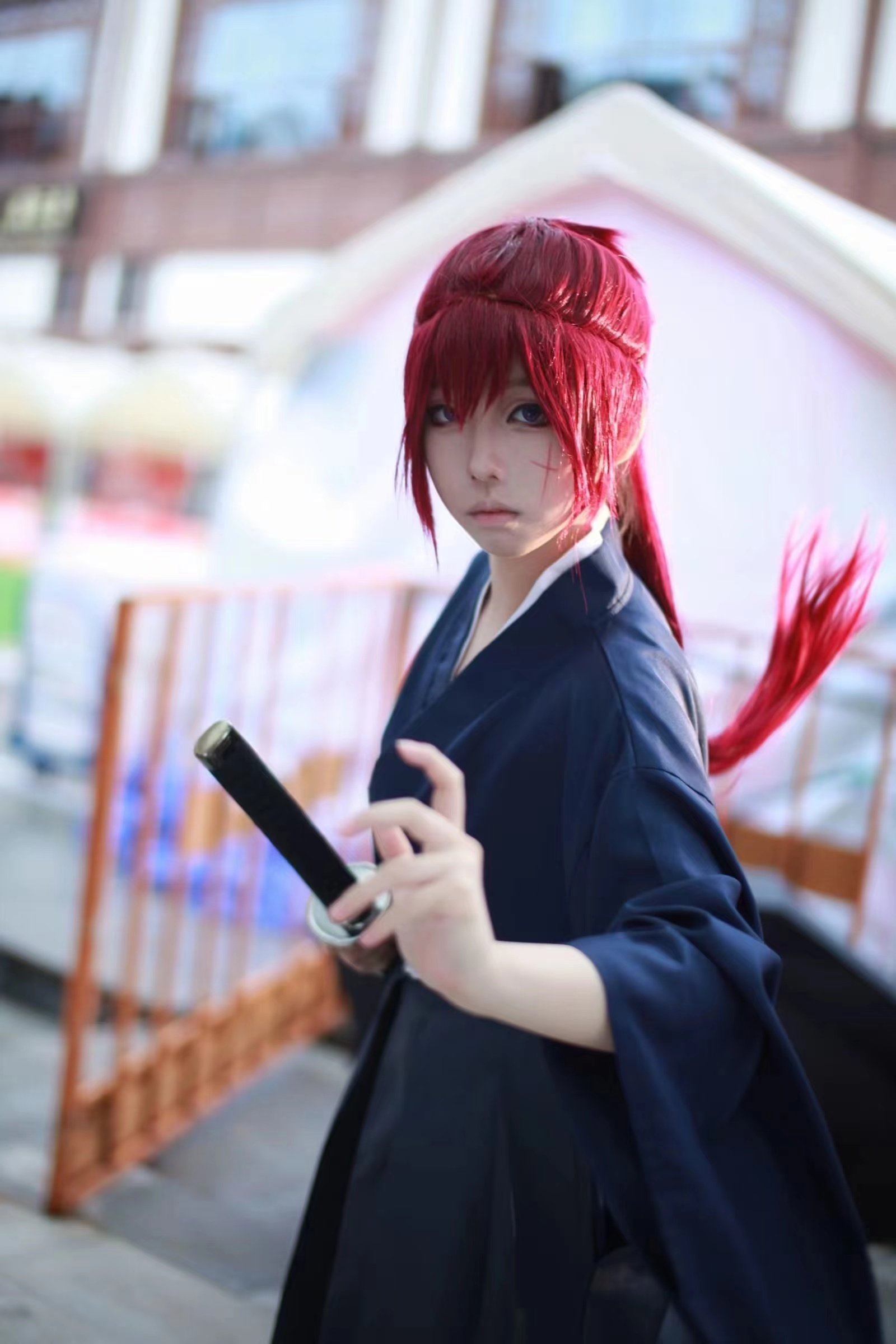 浪客剑心cos服绯村剑心cos拔刀剑道裤绯村剑心cos服浪客剑心cos服