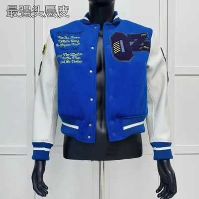 黑木出品 百分百头层皮 绿野仙踪机器人棒球服 采用70羊毛