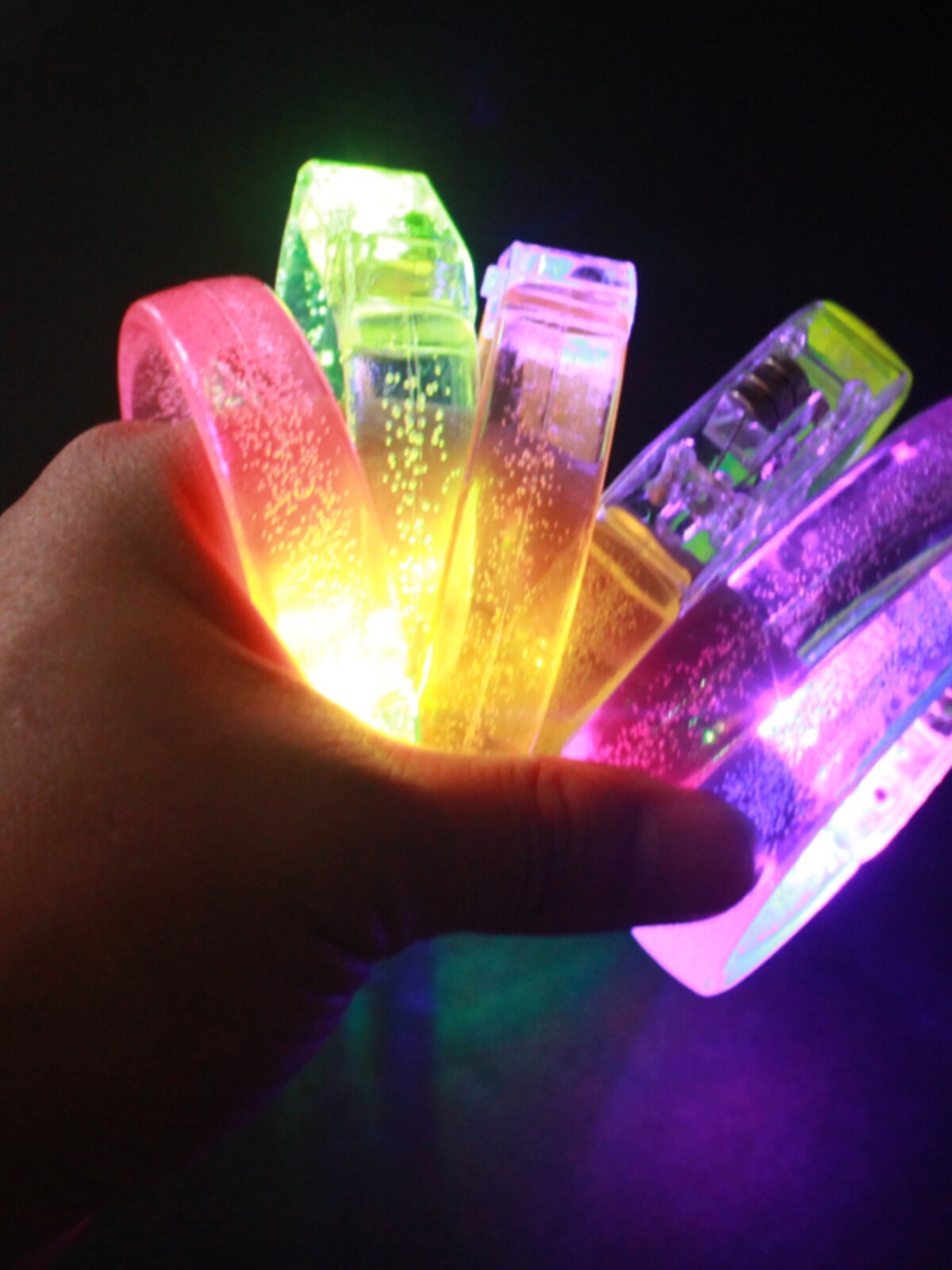 콘서트 바 디스코 나이트 런 아크릴 팔찌 플래시 다채로운 빛나는 빛나는 장난감 형광 지원 팔찌