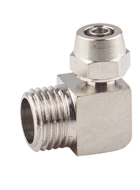 铜气动气管快拧接头PL8mm-02/6-01/10-03/12-04/16直角弯头弯通