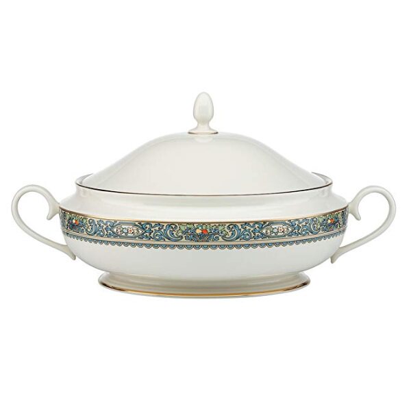 品锅带盖骨瓷器简约陶瓷LENOX餐具汤煲大砂锅汤锅美国进口盛汤碗