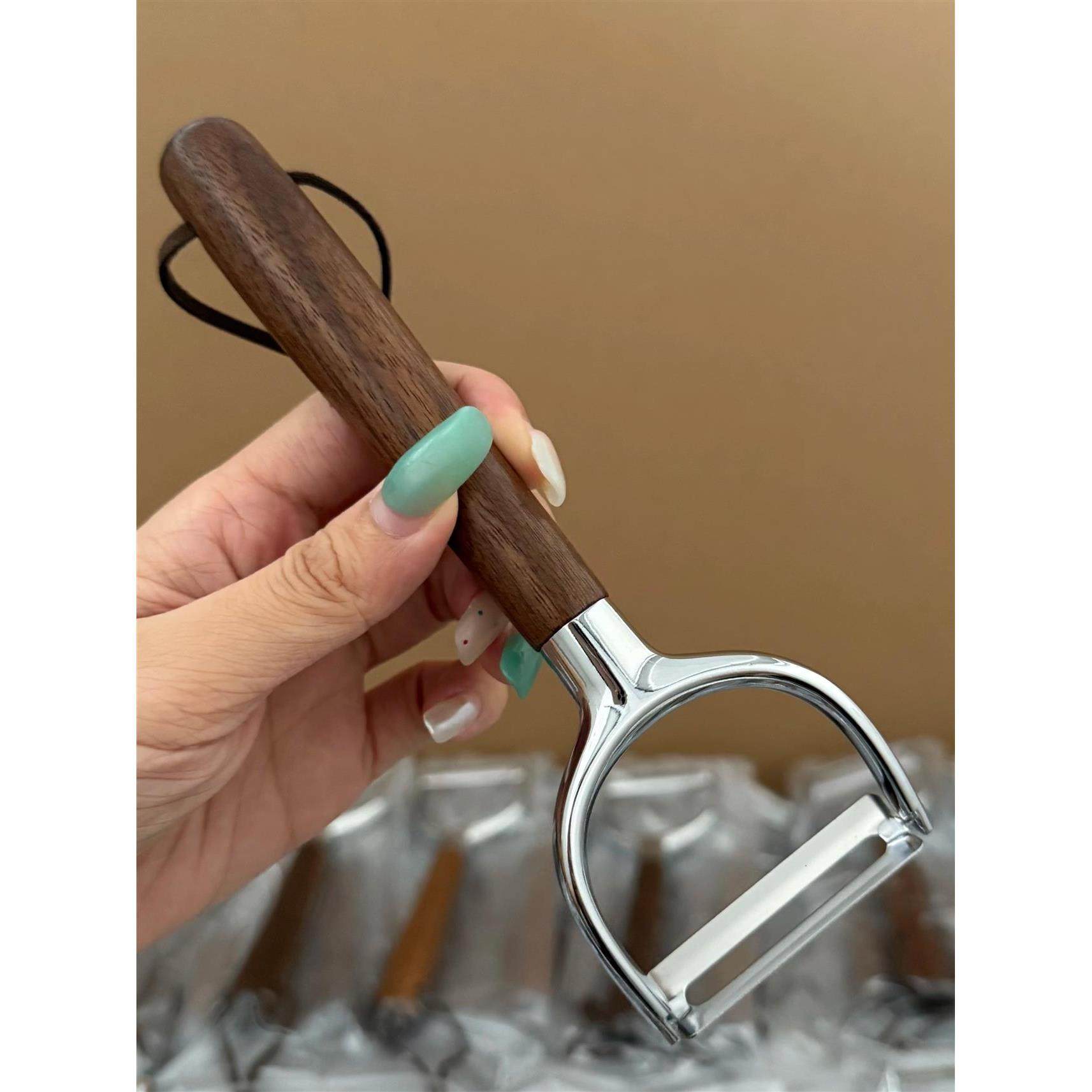 厨房削皮刀厨房家用胡桃木水果削皮器削皮刀家用土豆去皮刀