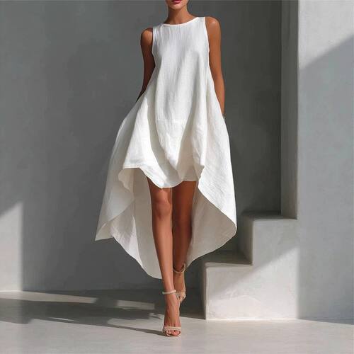 Women summer sleeveless dress fashion casual dress 女连衣裙