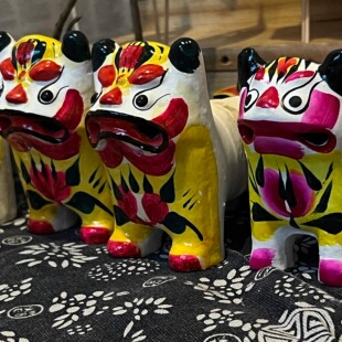 泥老虎素坯高密民间特色礼品儿童玩具镇宅摆件送老外泥塑叫虎