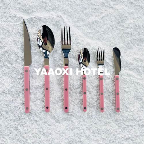 【清新脱俗的粉色】法式刀叉勺