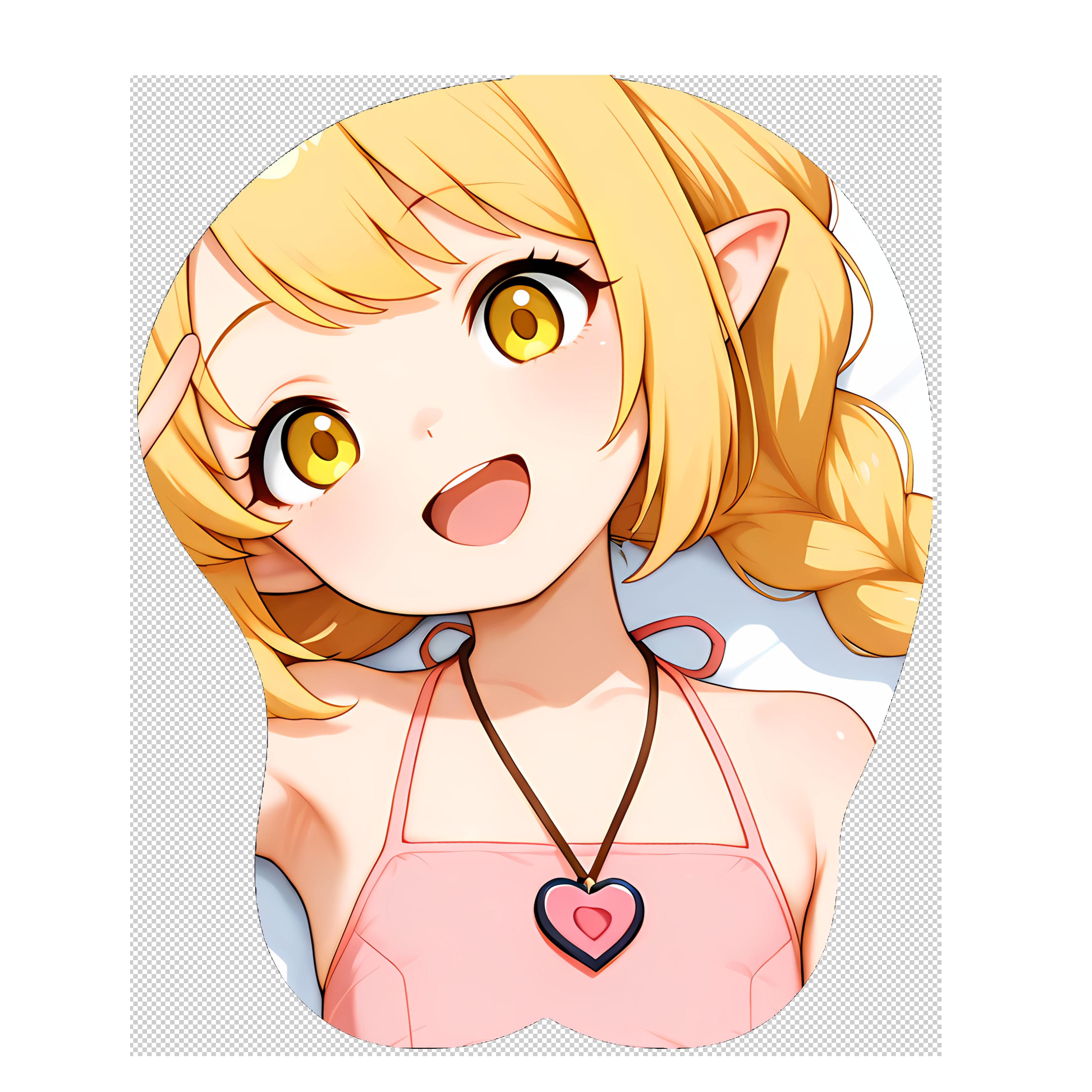 原创-3d胸部立体硅胶鼠标垫定制蔚蓝档案 丹花伊吹游戏动漫二次元