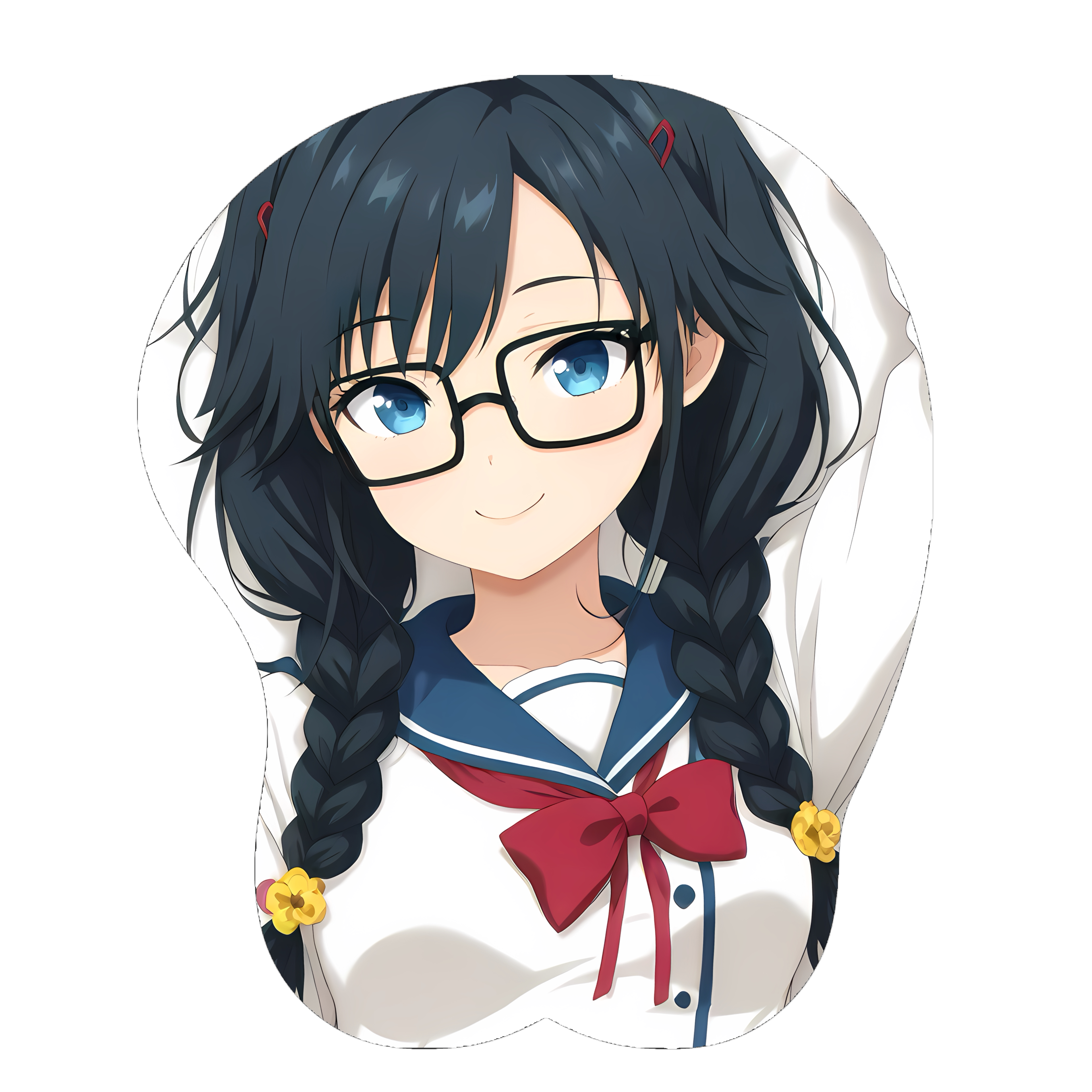 原创3d胸部立体硅胶鼠标垫喜欢本大爷的竟然就你一个三色院堇子