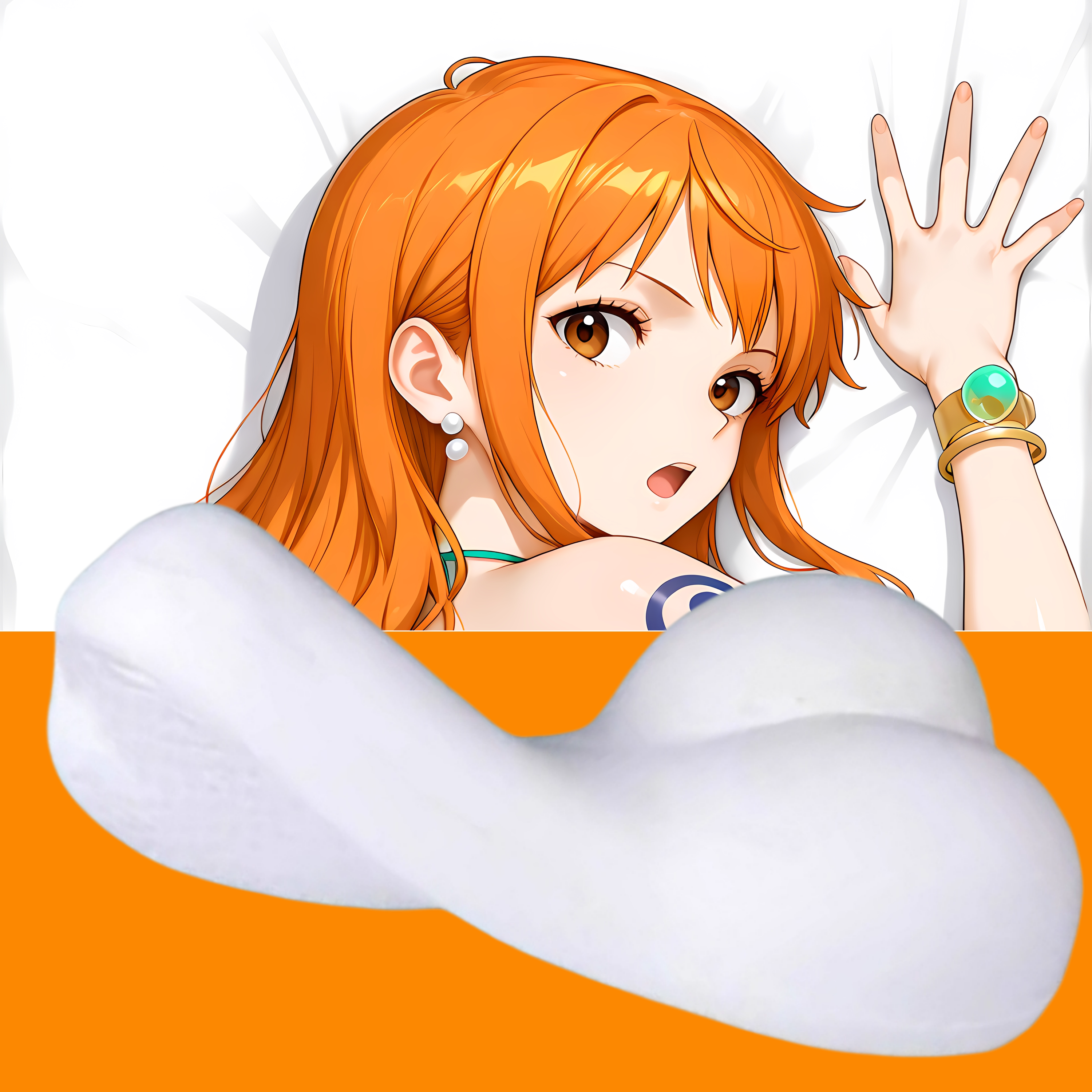 原创-半身异形抱枕人形小靠枕头定制海贼王娜美二次元游戏周边