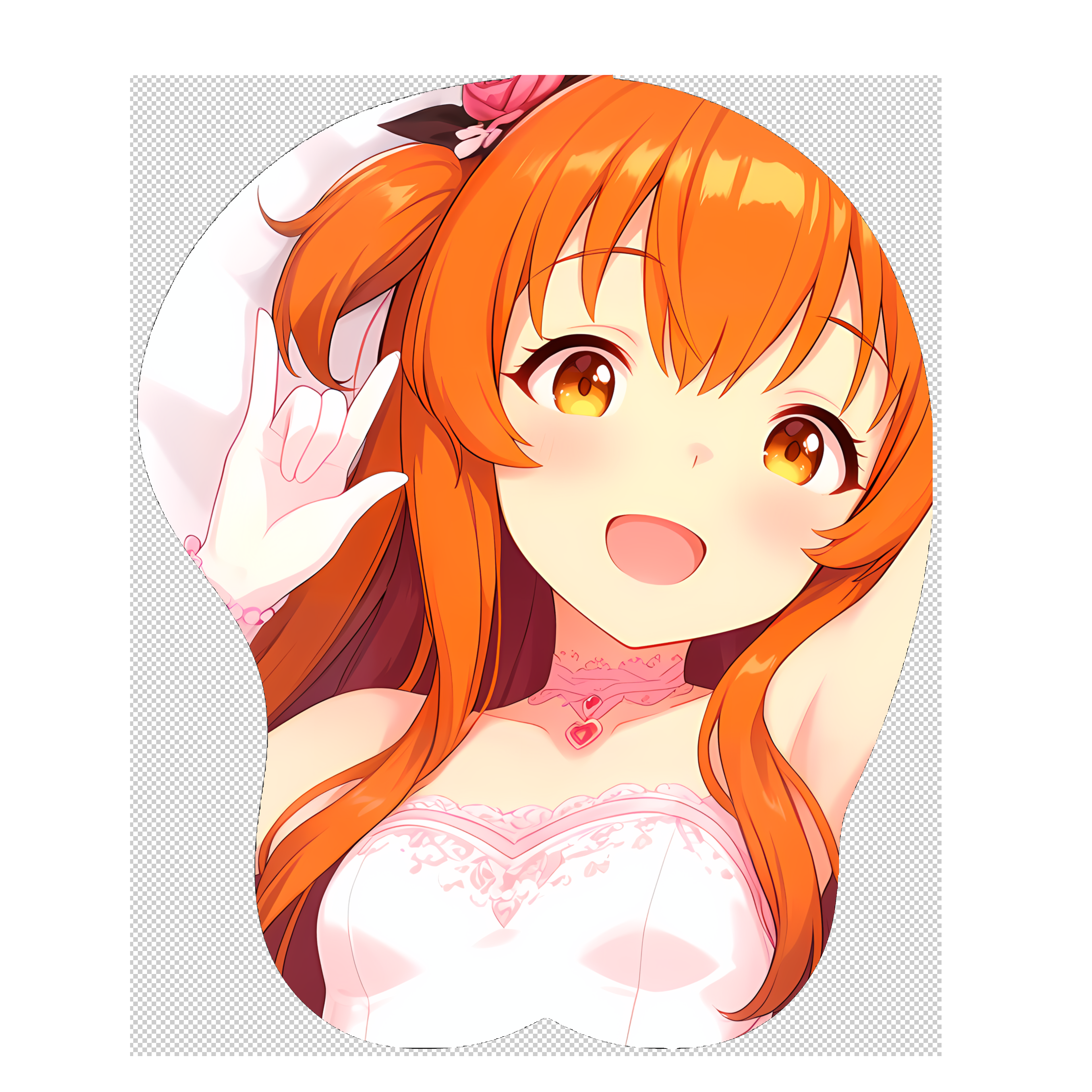 原创-3d胸部立体硅胶鼠标垫定制赛马娘 重炮二次元游戏动漫周边