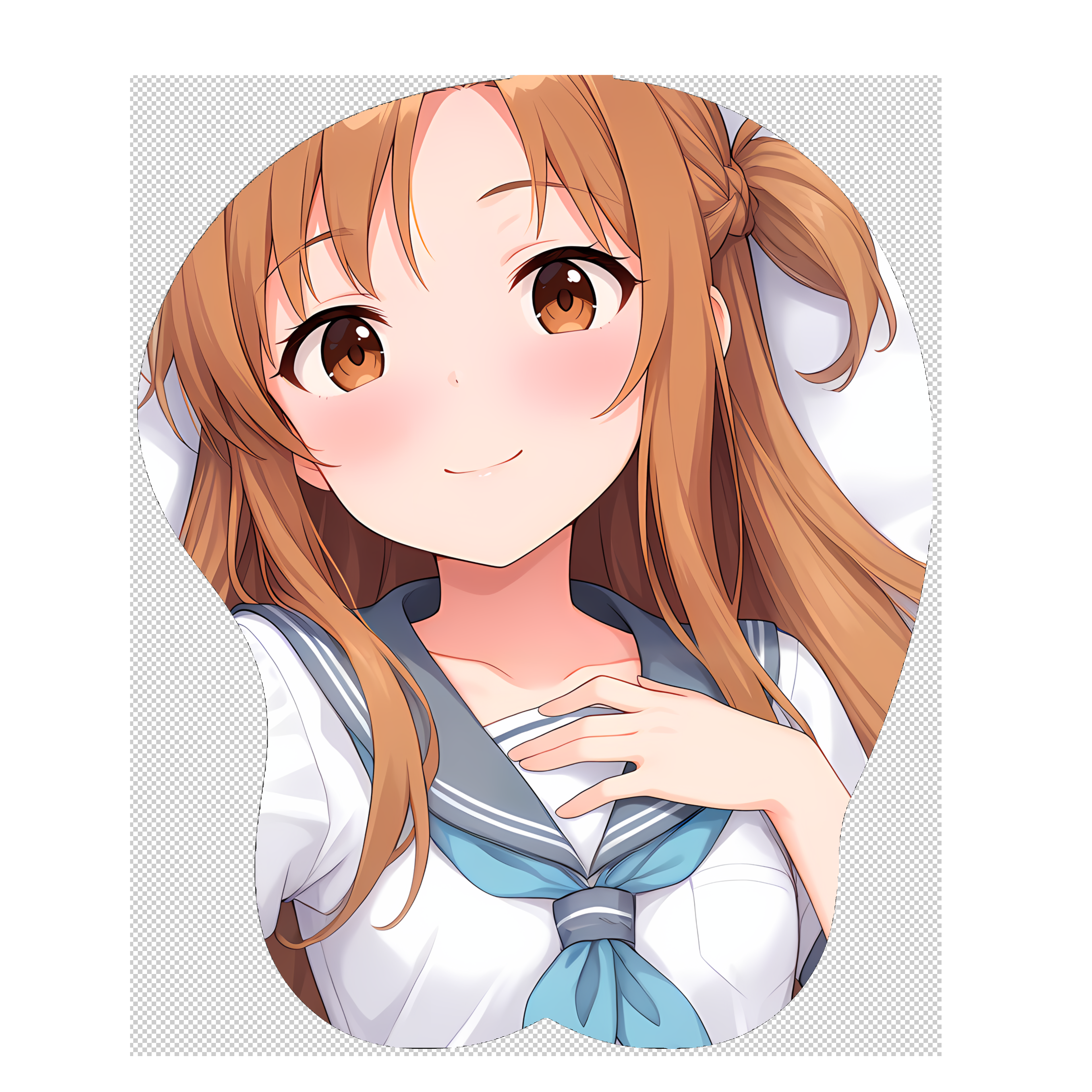 原创-3d胸部立体硅胶鼠标垫定制刀剑神域 亚丝娜二次元游戏动漫