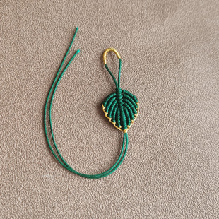 DIY葫芦叶子手工编织玉线葫芦龙头装饰树叶抽拉式网红金边小叶子