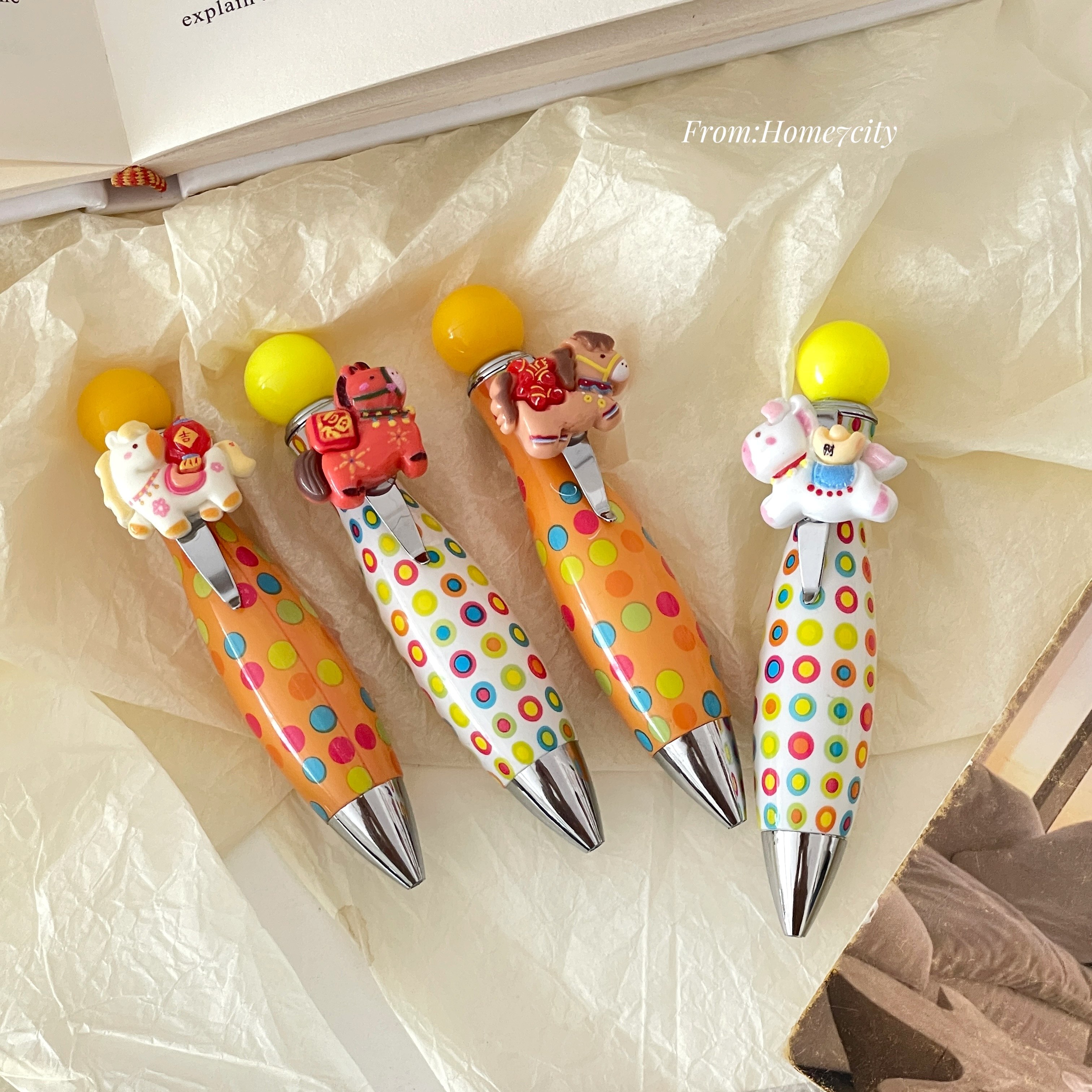 胖胖保龄球圆珠笔~小马装饰圆肚圆珠笔学生小巧随身笔手账记录笔,文具电教/文化用品/商务用品,圆珠笔,淘宝优惠券,粉丝福利购,淘宝优惠卷