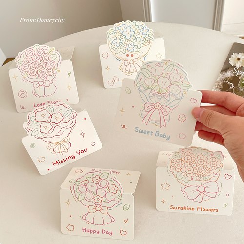一套6款~浪漫时光系列贺卡