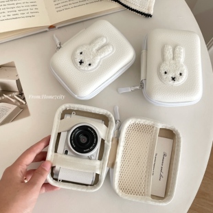 可爱兔子CCD相机收纳包随身便携小型相机保护套数据线防摔收纳盒