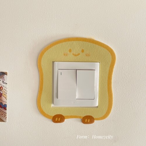黄油吐司开关装饰贴卧室开关贴