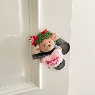 圣诞帽子小豆门把手装饰圣诞节日氛围感家居装饰把手挂件可爱玩偶