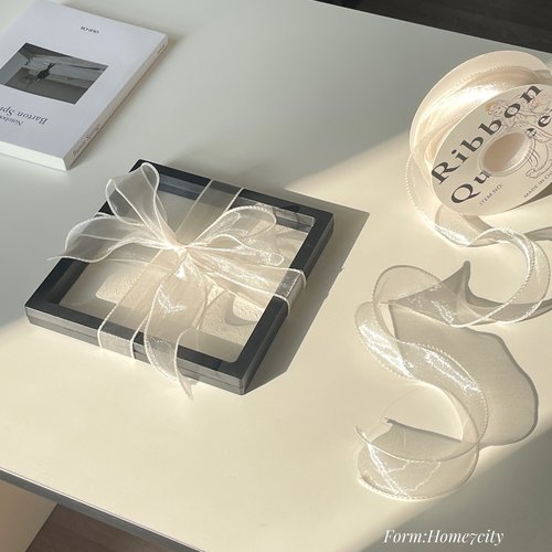 温柔奶呼呼鱼尾纱鲜花包装丝带波浪卷边礼物打包扎带彩带装饰