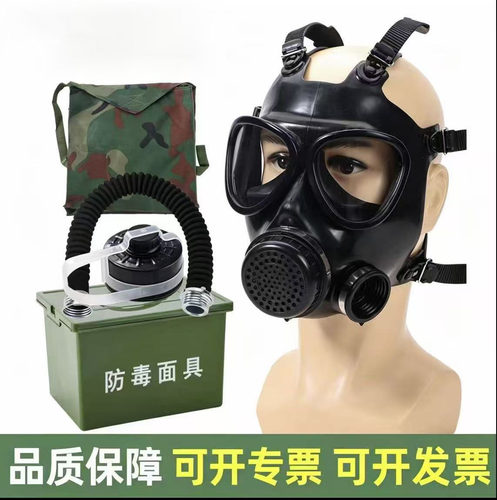 正品军用过滤防毒面具五件套
